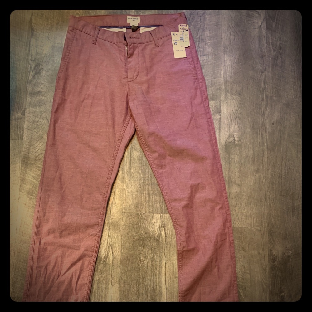 Red dockers work pants
